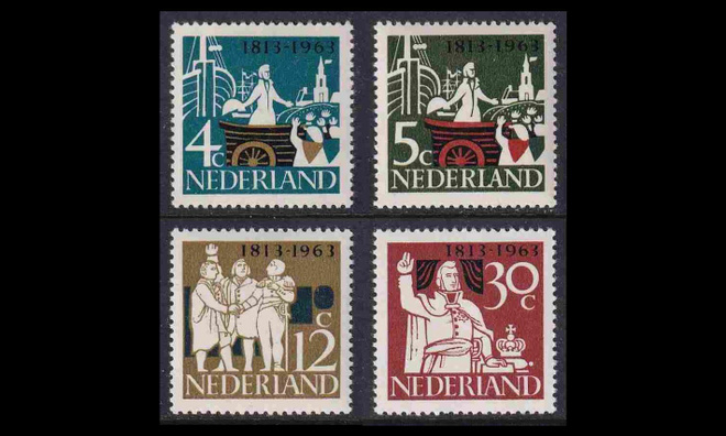 Alankomaat 813-6 ** Itsenäisyys 150v (1963)