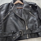 Musta Biker Keinonahkatakki / Nahkatakki keinonahkaa L - pikkukuva 3