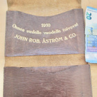 VANHA Lompakko 1910 KOMEA John Robert Åström & Co Nahkaa - pikkukuva 1