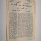 Nils Berndtson : Adolf Ivar Arwidson ja Laukaa (tekijän o... - pikkukuva 1