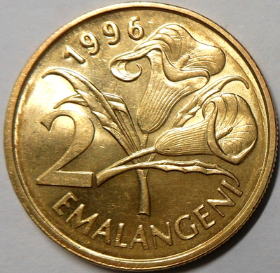 Swaziland. 2 emalangeni 1996.
