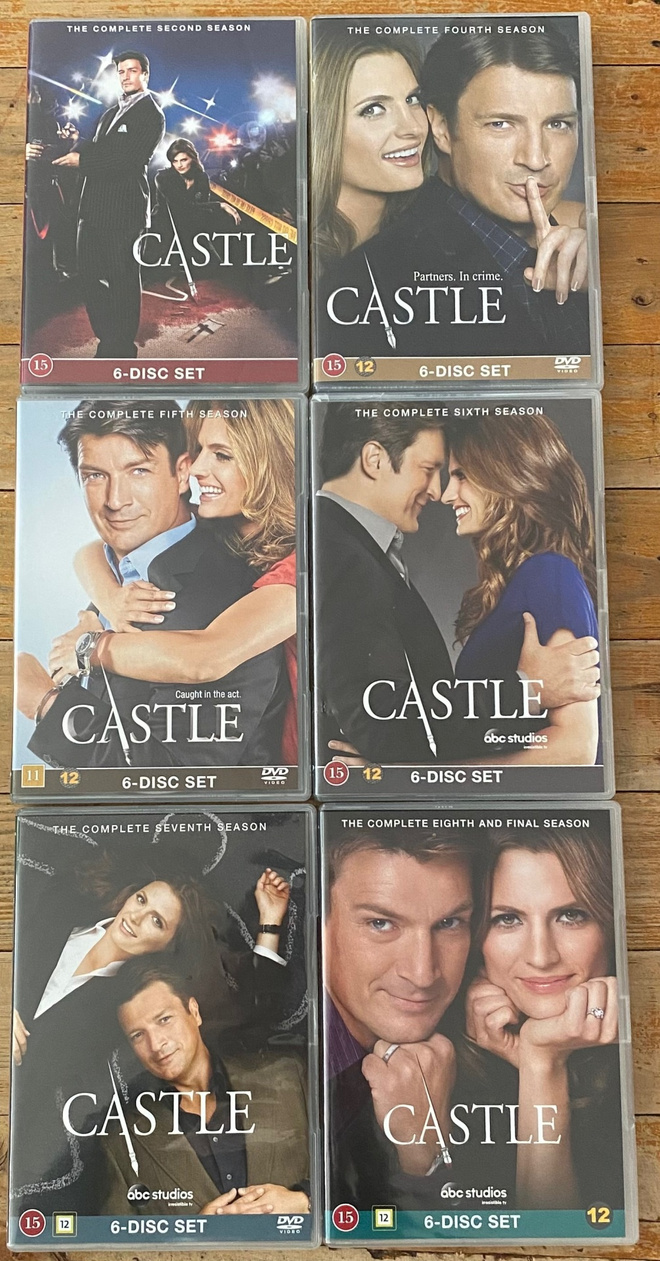 CASTLE DVD BOX, kausi 2, 4, 5, 6, 7 ja 8