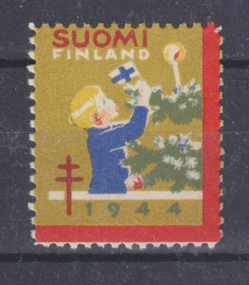 1944 TUB joulumerkki postituoreena.