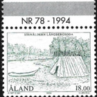 Åland 1994 Kivikausi 18,00 mk välilöpari numero ** LaPe 090 - pikkukuva 1