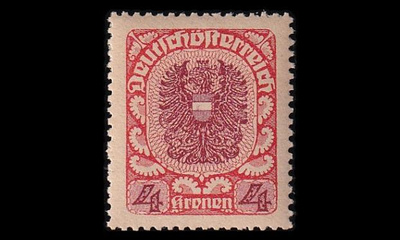 Itävalta 317ya ** Vaakuna 4 Kr harm.pap (1920)