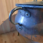 1800-luvun iso kannellinen kolmijalka kuparipata - pikkukuva 5