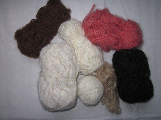 Mohair-lankoja noin 100 gr