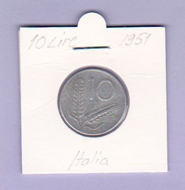 Italia 10 Lire v.1951 KM#93