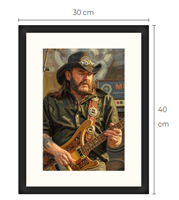 Uusi Lemmy Motörhead art print 30 cm x 40 cm