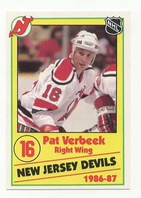Pat Verbeek 86-87 New Jersey Devils Team Issue
