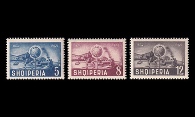 Albania 482-4 ** Maailmanpostiliitto UPU 75v (1950)