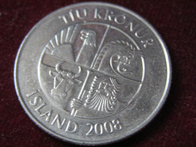10 kronur 2008. Islanti-Iceland