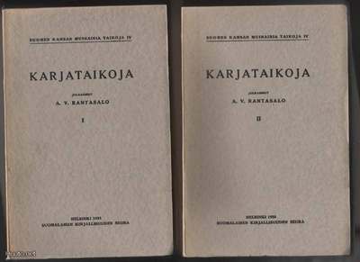 Karjataikoja, SKS 1933 , nid, 3 avaamatonta osaa, K3++, harv