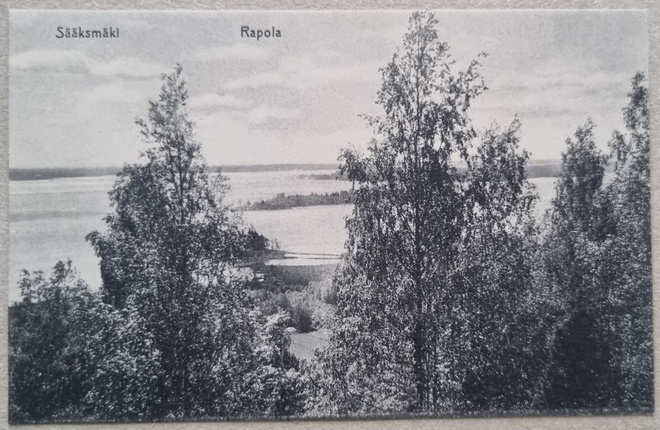 Sääksmäki Rapola postikortti+negatiivi