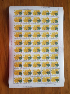 Postimerkkiarkki Tuberkuloosi 1983 - 1,30 + 0,30mk Rentukka