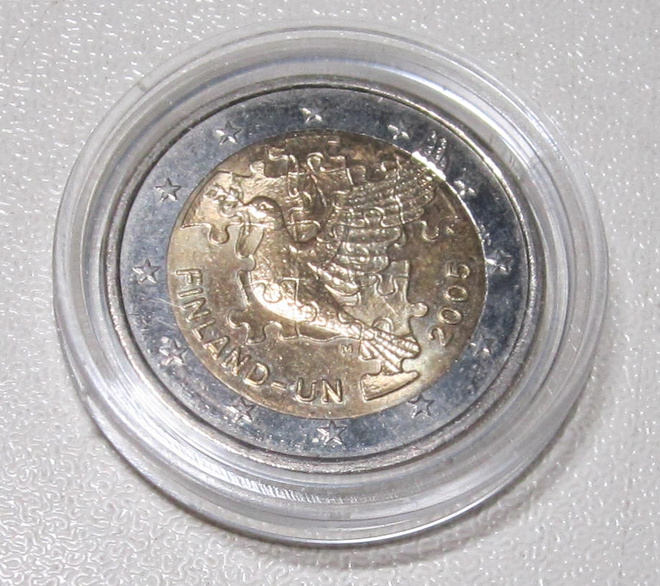 Suomi 2005 2 € - YK:n juhlaraha (Circ)