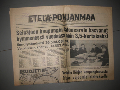 Sanomalehti  Etelä-Pohjanmaa  9.12.1968