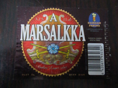 VANHA OLUTETIKETTI - MARSALKKA (K23-S16)