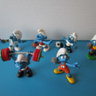 Vintage Schleich Smurffi figuurit, 6 erilaista urheilijaa - pikkukuva 1