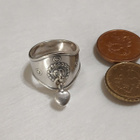 Kalevala koru, sydän, sormus Hopea 925 kk O9 - pikkukuva 3