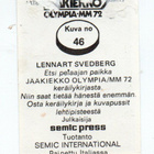 Jääkiekko Olympia-MM 1972 n:o 46 LENNART SVEDBERG - pikkukuva 2