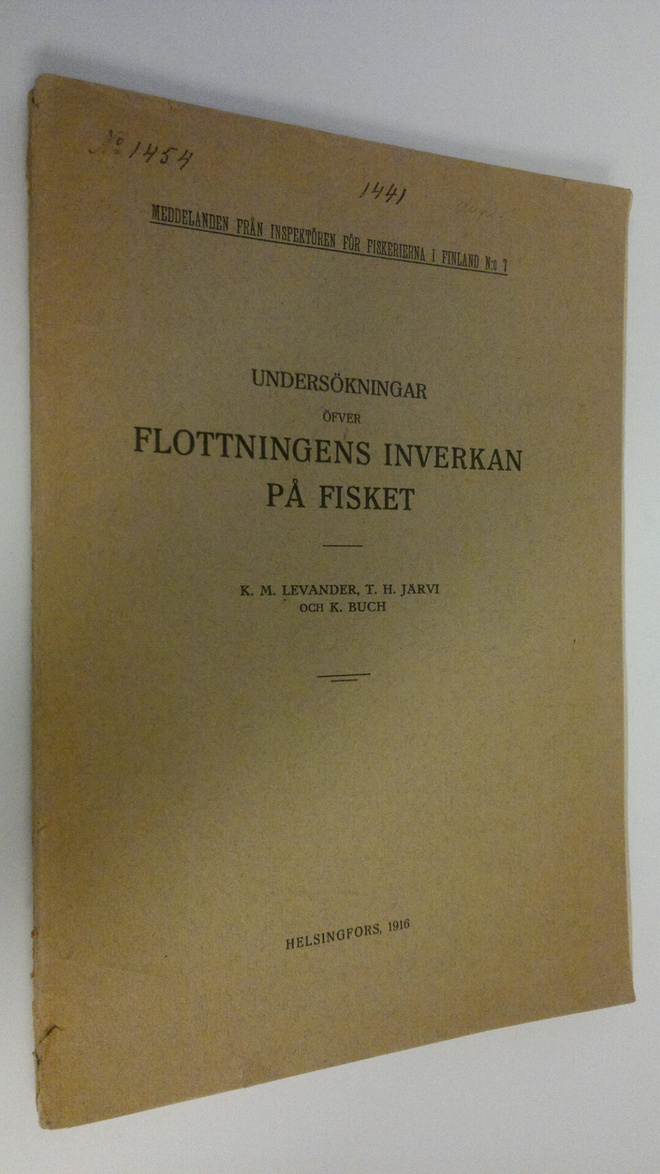 K. M. Levander : Undersökningar öfver flottningens inverk...