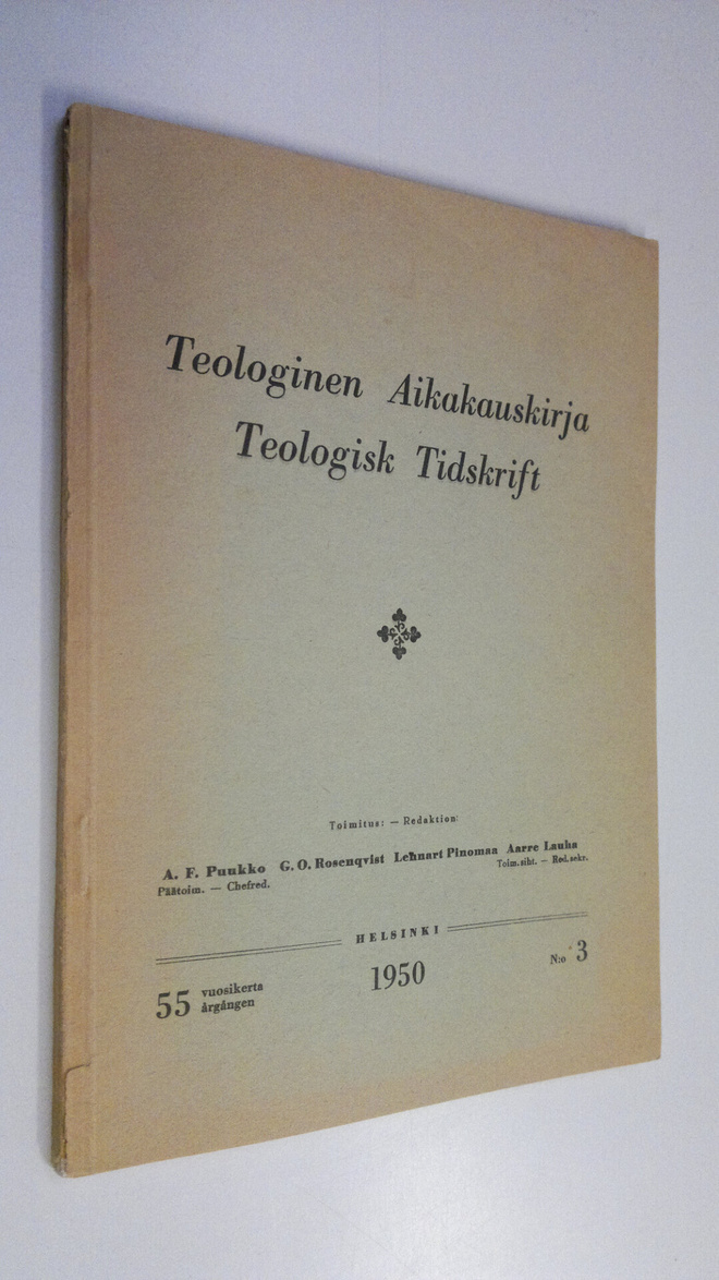 Teologinen aikakauskirja 3/1950 = Teologisk tidskrift