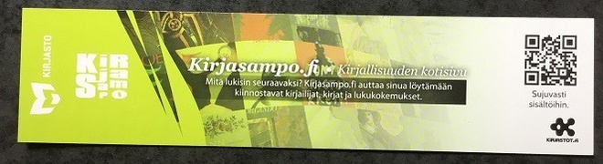 Kirja Sampo kirjanmerkki