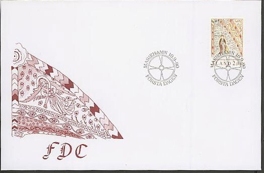 1990 Kumlingen kirkon seinämaalaus FDC