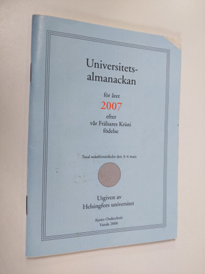 Universitets almanackan för året 2007 efter vår Frälsares...