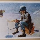 Anders Olsson: Miehet pilkillä lumisateessa, p. 1954 - pikkukuva 1
