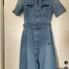 Jeans vintage mekko 1970-luku, koko 34-36 - pikkukuva 2