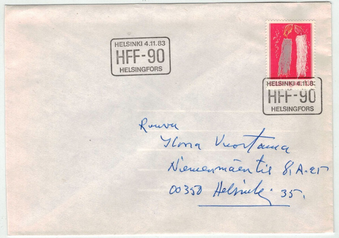 HHF-90 erikoisleima kirjeellä