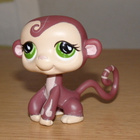 LITTLEST PET SHOP pisarasilmä raitahäntä APINA #590 - pikkukuva 1