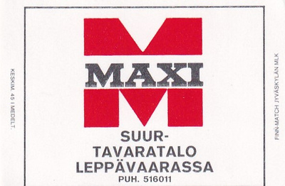 Leppävaara.  MAXI Suurtavaratalo .  s94