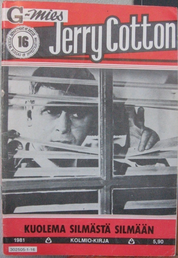 G-mies Jerry Cotton 16 / 1981. Kolmio-kirja.