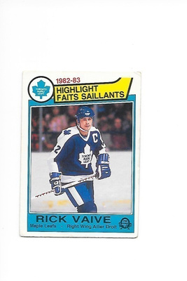 1983-84 OPC #324 Rick Vaive Toronto Maple Leafs