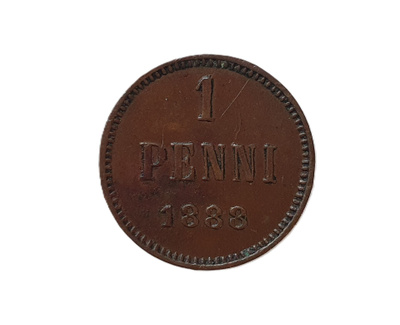 1 penni 1888 - hyväkuntoinen!