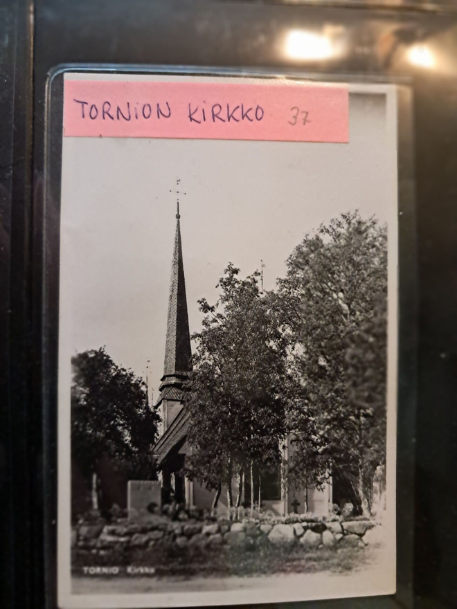 Tornio,  kulkematon vanha kortti.