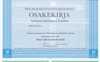 OKK 1988 Polar-Rakennus Oy, Helsinki spec pörssi osakekirja
