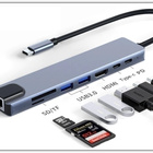 Uusi ja käyttämätön 8-in-1-USB-keskitin / USB-hubi #31049 - pikkukuva 2