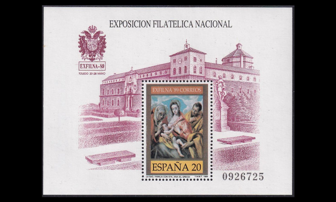 Espanja 2892BL34 ** Postimerkkinäyttely EXFILNA (1989)