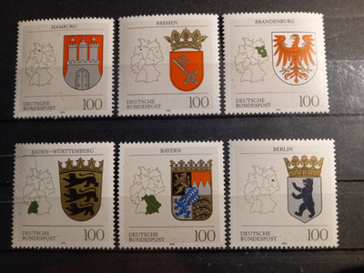 SAKSA - OSAVALTIOT, vaakunat sarja 1992 **
