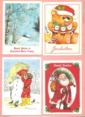 Suomi, Joulupostikortit v. 1988-1991: 83 kpl