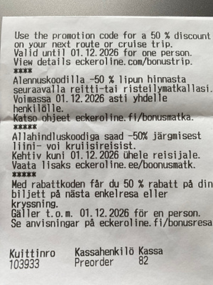 Eckerö line bonusmatka