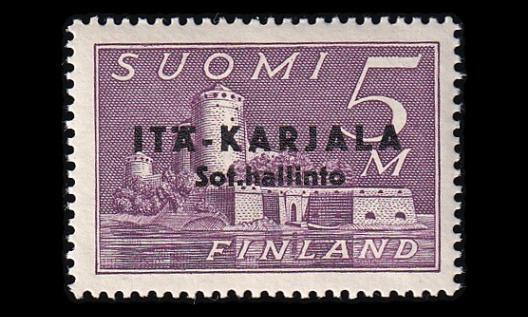 IK_6 ** Itä-Karjala 5mk musta lisäp (1941)
