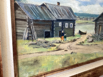 Öljymaalaus Itä-Karjalasta vuodelta 1942