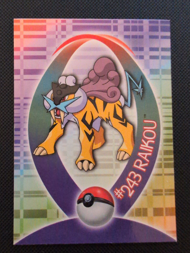 Raikou sticker Pokemon Topps Johto