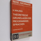 H. Maurer : Theoretische Grundlagen der Programmiersprachen - pikkukuva 1