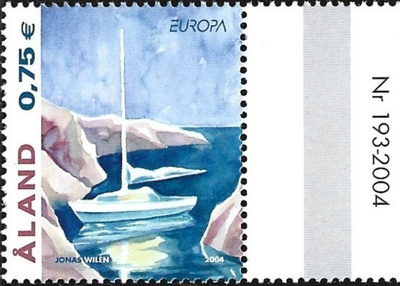 Ål 2004 Eurooppa-merkki 0,75 € välilöpari numero ** LaPe 235